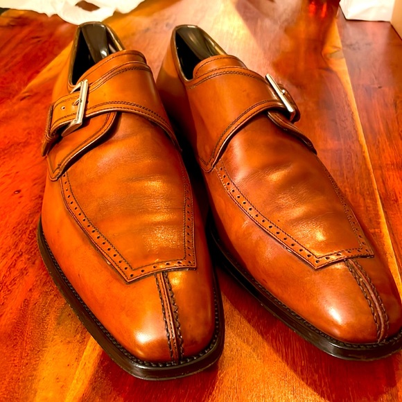 Johnston \u0026 Murphy Shoes | Johnston \u0026 Murphy Handcrafted in Italy Monk Strap Beautiful Shoes 10.5 | Color: Brown | Size: 10.5 | Robertogonza907's